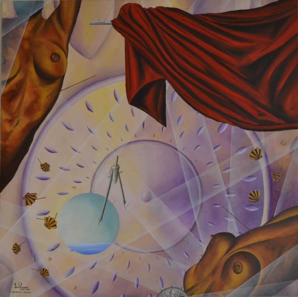 2017-2011, Langoureux vertige, 100x100, olio su tela